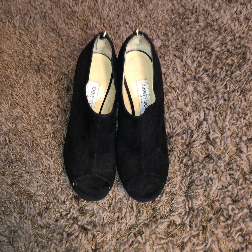 Jimmy Choo black suede pumps